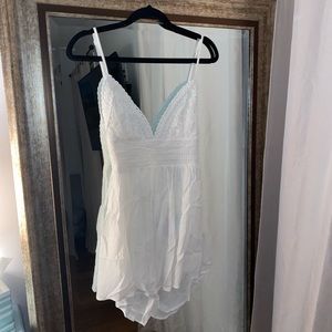 NWT White Crochet Romper